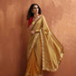 trueBrowns Gold Tissue Ready To Wear Saree | Swadesiicart