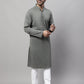 Even Apparels Multi Pure Cotton Kurta With Band Collar | Swadesiicart