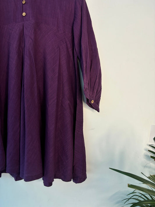 trueBrowns Purple Slub Top | Swadesiicart