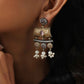 trueBrowns Silver Gold Tone Dangle Earrings - Swadesiicart