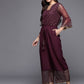 Ahalyaa Printed Bell Sleeves Crepe Basic Jumpsuit With Waist Tie-Ups | Swadesiicart