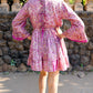 Noroke Purple Vintage Printed Beachwear Cover-Up Kimono | Swadesiicart