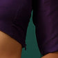 trueBrowns Purple Muslin Silk Deep V-Neck Blouse | Swadesiicart