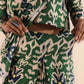 trueBrowns Green Muslin Ikat Ready to Wear Saree | Swadesiicart