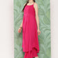 InWeave Women's Fuchsia Strappy Set W Navy Pink Or Dupatta - Swadesiicart