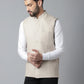 Even Apparels Men's Cream Nehru Jacket With Welt Pockets | Swadesiicart