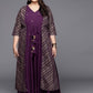 Ahalyaa Plus Size V-neck Maxi Ethnic Dress | Swadesiicart