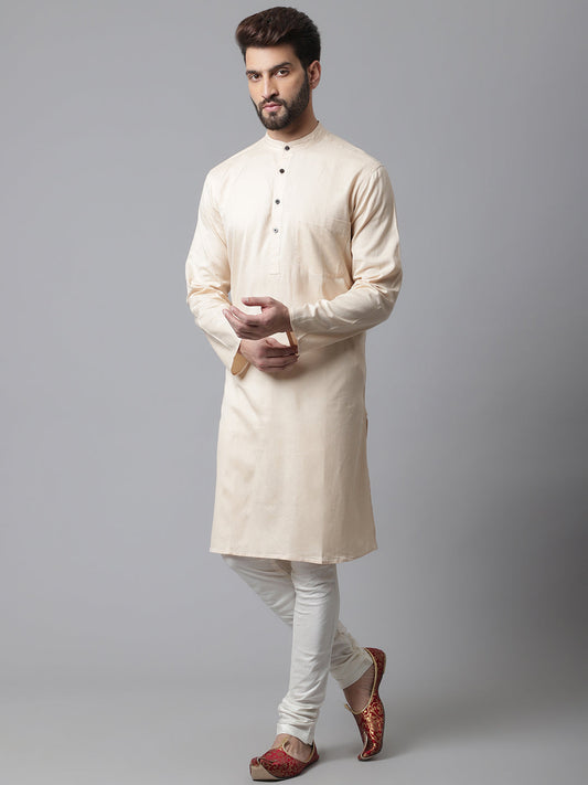 Even Apparels Brown Pure Cotton Kurta With Band Collar | Swadesiicart