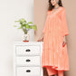 InWeave Women's Peach Tiered Anarkali Kurta Set - Swadesiicart