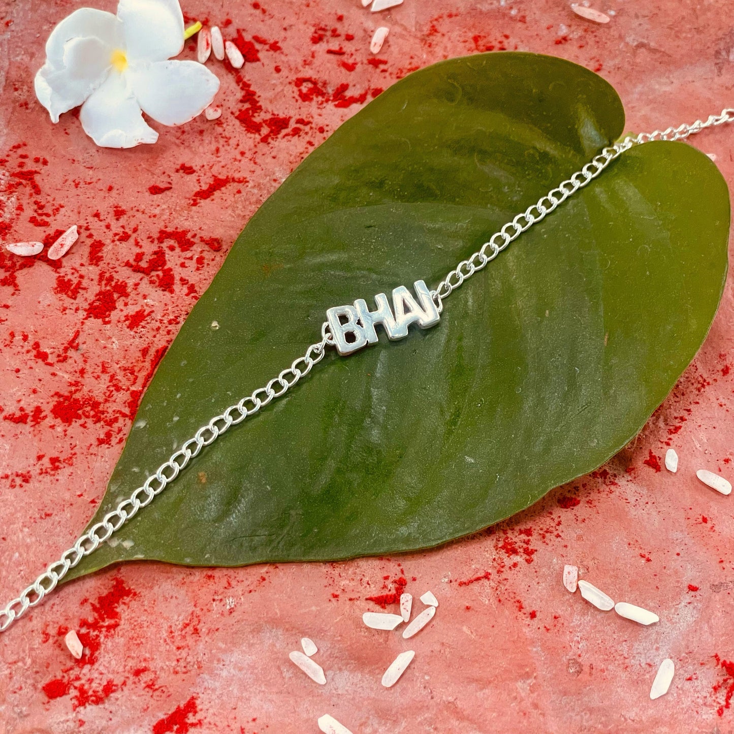 trueBrowns 925 Sterling Silver Bhai Silver Chain Rakhi | Swadesiicart