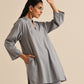 trueBrowns Steel Blue Khadi Relaxed Co-Ord Set - Swadesiicart
