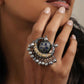 trueBrowns Silver Gold Tone Stone Ring | Swadesiicart