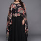 Ahalyaa Plus Size Boat Neck Maxi Ethnic Dress | Swadesiicart