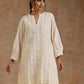 trueBrowns Ivory Gold Cotton Relaxed Co-Ord Set - Swadesiicart