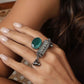 trueBrowns Silver Tone Stone Ghungroo Ring | Swadesiicart