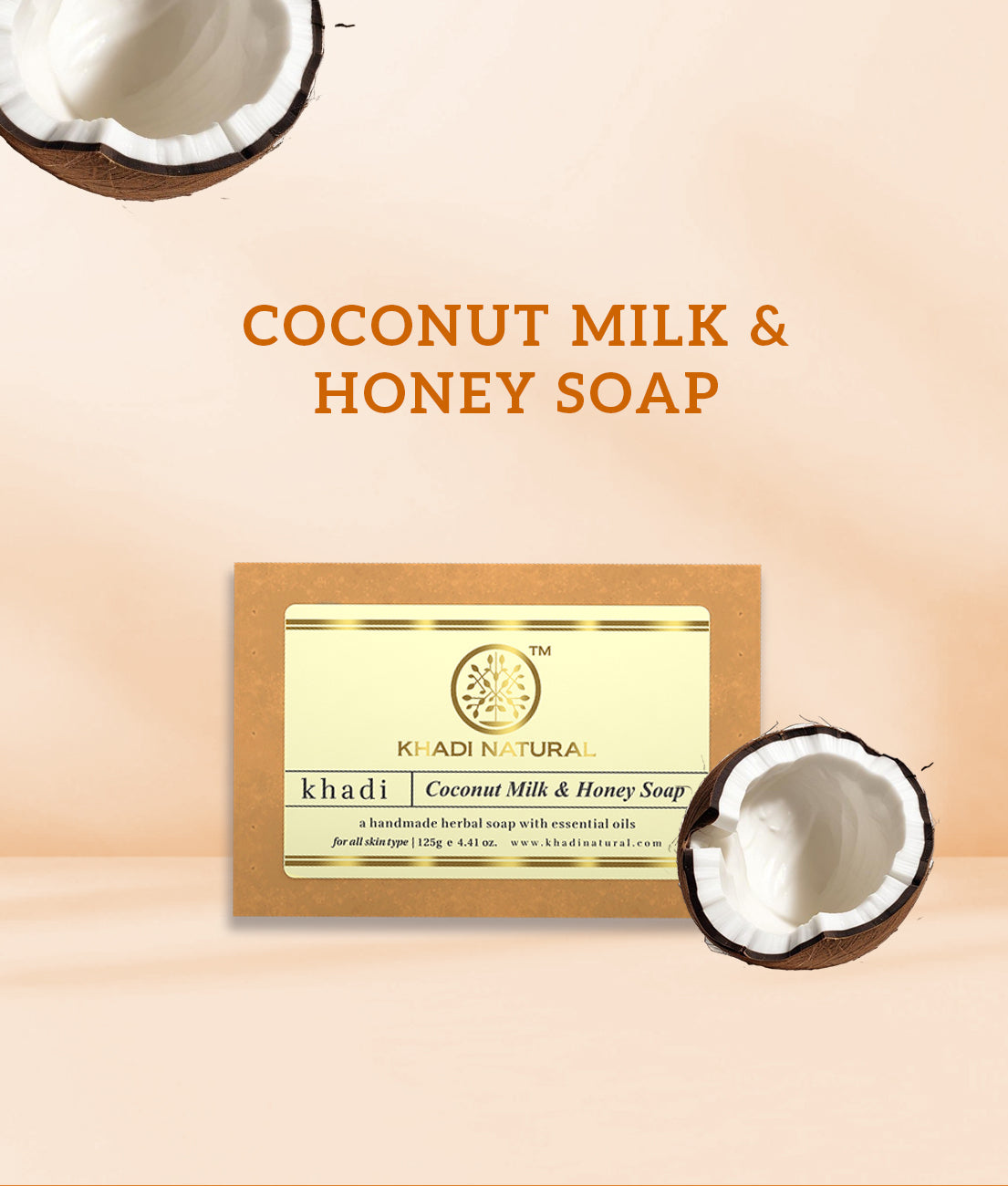 Khadi Natural Coconut Milk & Honey Soap Combo Pack Of 8 – 125gm Each