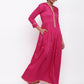 trueBrowns Pink Gold Lace Dress | Swadesiicart