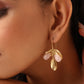 trueBrowns Brass Crystal Leaf Earrings - Swadesiicart