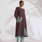 trueBrowns Cola Cotton Print Flared Kurta Set | Swadesiicart
