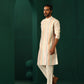 trueBrowns Men's Ivory Multi Colour Striped Cotton Kurta | Swadesiicart