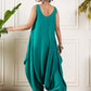 InWeave Teal Round Sleeveless Jumpsuit - Swadesiicart