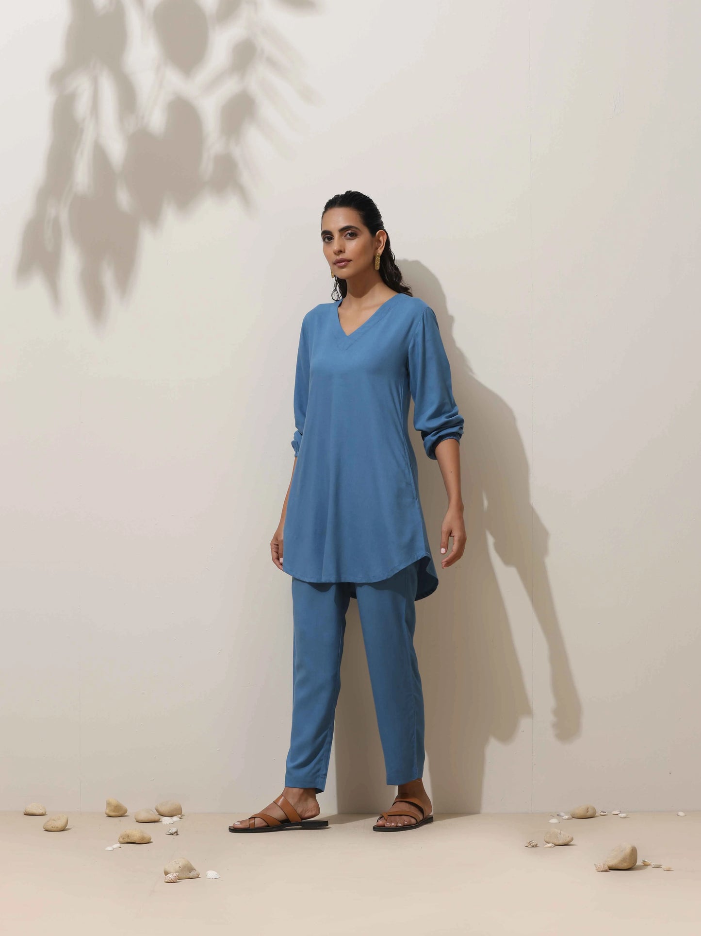 trueBrowns Blue Co-ord Set - Swadesiicart