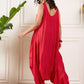 InWeave Red Round Sleeveless Jumpsuit - Swadesiicart
