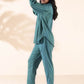 trueBrowns Turquoise Cotton Dobby Shirt Co-ord Set - Swadesiicart