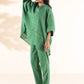 trueBrowns Green Cotton Dobby Oversized Co-ord Set - Swadesiicart