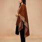 trueBrowns Brown Woollen Kaftan Cape | Swadesiicart