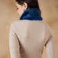 InWeave Women's Royal Blue Fur Neckpiece - Swadesiicart