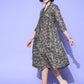 InWeave Women's Green Jaal Print Dress - Swadesiicart