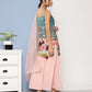 Ahalyaa Women Green Floral Printed Gotta Patti Kurta with Sharara & With Dupatta | Swadesiicart