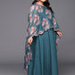 Ahalyaa Plus Size Boat Neck Maxi Ethnic Dress | Swadesiicart