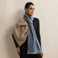 trueBrowns Blue Reversible Woollen Stole | Swadesiicart