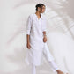trueBrowns White Cotton Schiffli Shirt Kurta Set | Swadesiicart