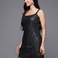 Ahalyaa Square Neck Printed Embellished Crepe Tunic | Swadesiicart