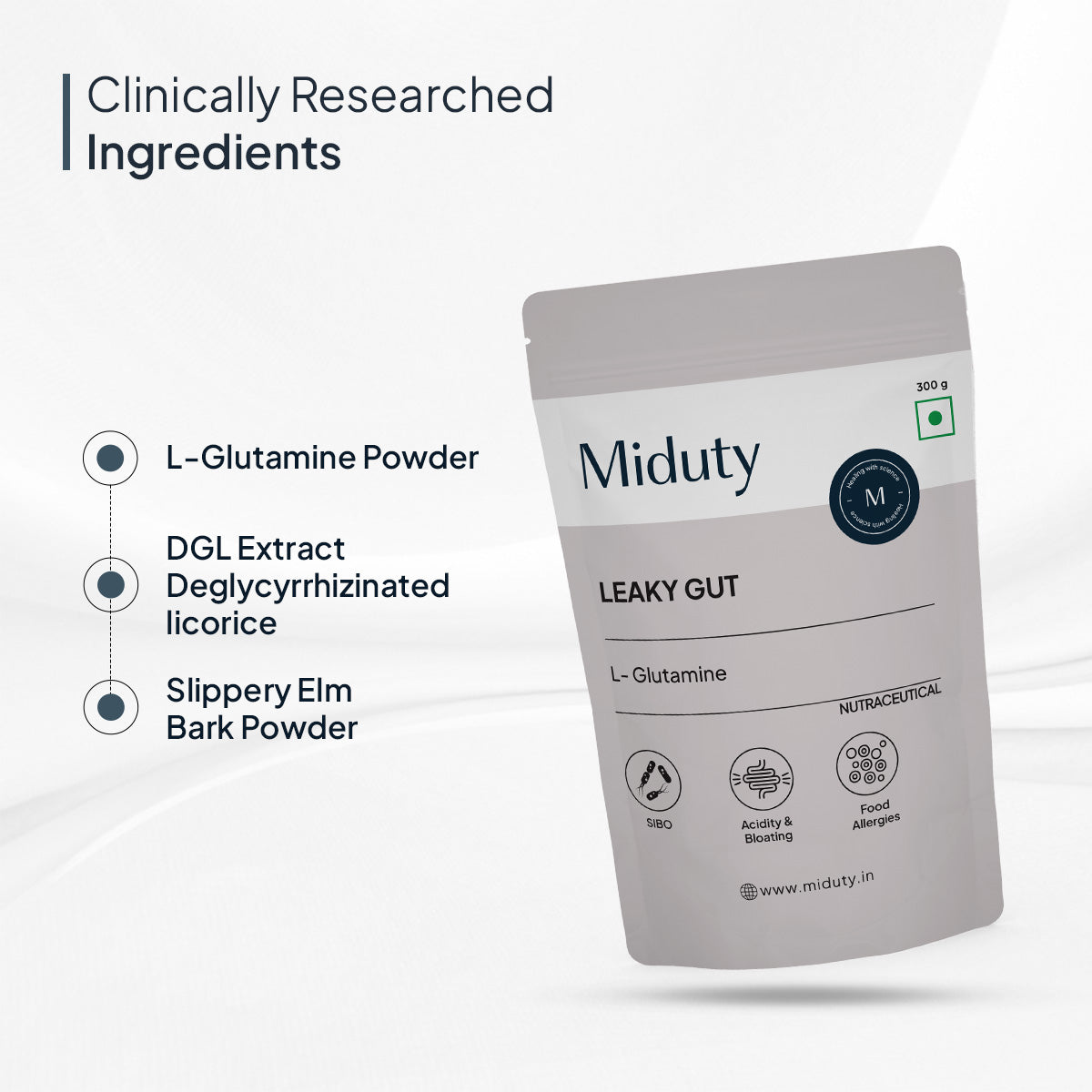 Miduty by Palak Notes Leaky Gut Powder - Swadesiicart