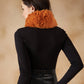 InWeave Women's Carrot Orange Fur Neckpiece - Swadesiicart