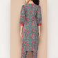 Ahalyaa Women Floral Printed Regular Gotta Patti Kurta with Trousers | Swadesiicart