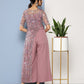 Ahalyaa Printed Waist Tie-Ups Basic Jumpsuit | Swadesiicart
