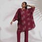 trueBrowns Purple Cotton Print Kurta Co-ord Set - Swadesiicart