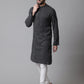 Even Apparels Black Pure Cotton Kurta With Band Collar | Swadesiicart