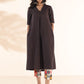 trueBrowns Cola Cotton Ikat Kurta Pant Set | Swadesiicart