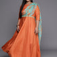 Ahalyaa Plus Size Boat neck Maxi Ethnic Dress | Swadesiicart