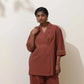 trueBrowns Brown Cotton Linen Co-Ord Set - Swadesiicart