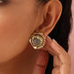 trueBrowns Brass Circular Stud Earrings - Swadesiicart