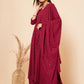 InWeave Women's Maroon Chikankari Long Anarkali Kurta Palazzo Set W Dupatta - Swadesiicart