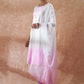InWeave Women's White Lurex Pink Dye Patch Gota Anarkali Kurta Set W Dupatta - Swadesiicart