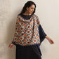 trueBrowns Navy Blue Embroidered Woollen Stole | Swadesiicart